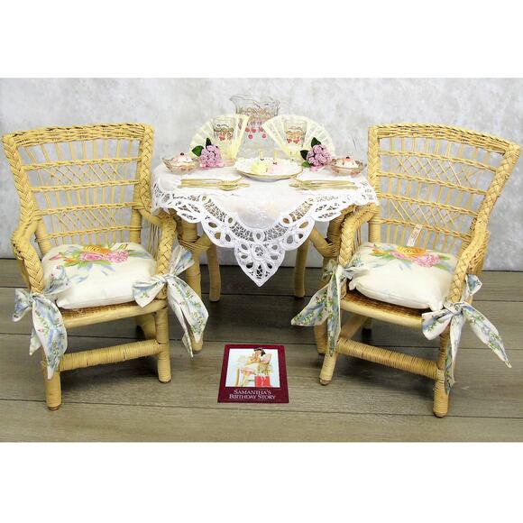 American Girl Other - PC American Girl Samantha TABLE & CHAIRS + Party Treats + Victorian Lemonade Set